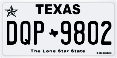 TX license plate DQP9802