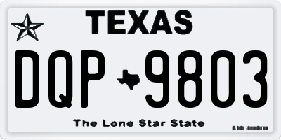 TX license plate DQP9803