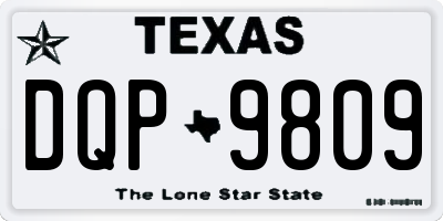 TX license plate DQP9809