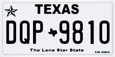 TX license plate DQP9810