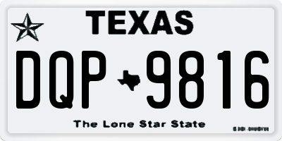 TX license plate DQP9816