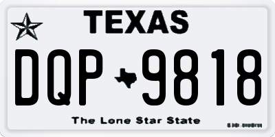 TX license plate DQP9818