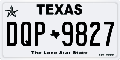 TX license plate DQP9827