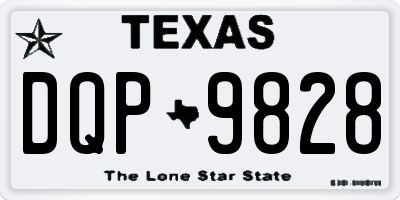 TX license plate DQP9828