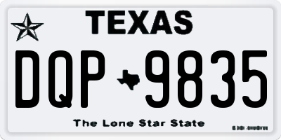 TX license plate DQP9835