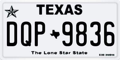 TX license plate DQP9836