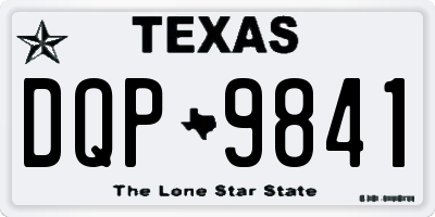 TX license plate DQP9841