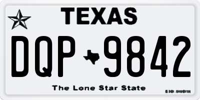 TX license plate DQP9842