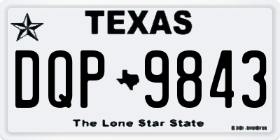 TX license plate DQP9843