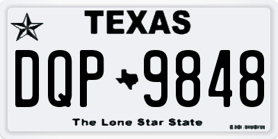 TX license plate DQP9848