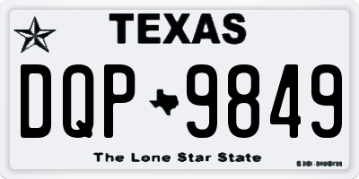 TX license plate DQP9849