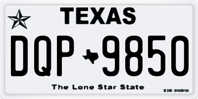 TX license plate DQP9850