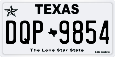 TX license plate DQP9854