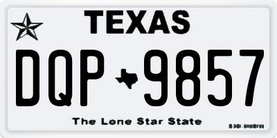 TX license plate DQP9857