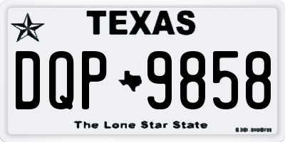 TX license plate DQP9858