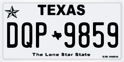 TX license plate DQP9859
