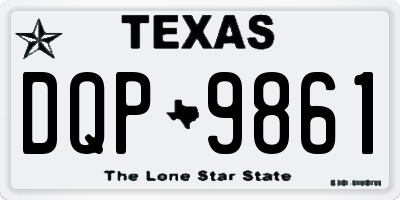 TX license plate DQP9861