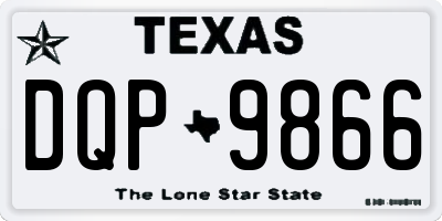 TX license plate DQP9866