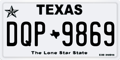 TX license plate DQP9869