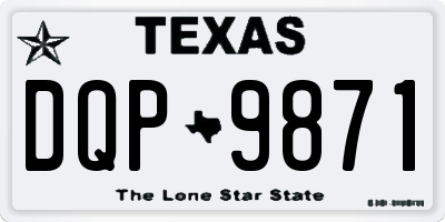 TX license plate DQP9871