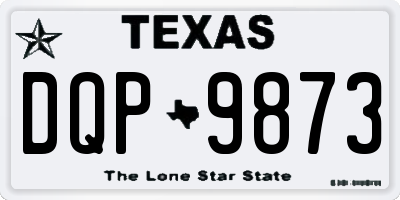 TX license plate DQP9873