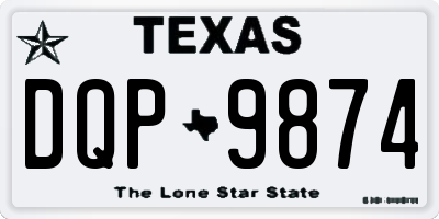 TX license plate DQP9874