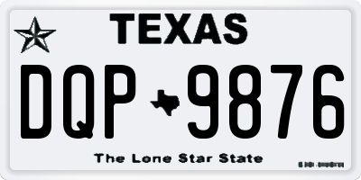 TX license plate DQP9876