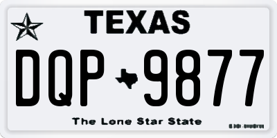 TX license plate DQP9877