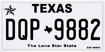 TX license plate DQP9882