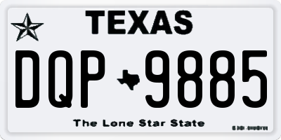 TX license plate DQP9885