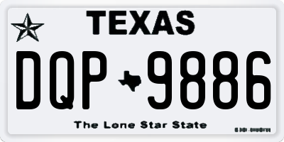 TX license plate DQP9886