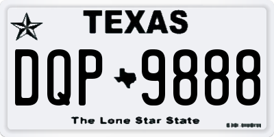 TX license plate DQP9888