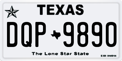 TX license plate DQP9890
