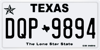 TX license plate DQP9894