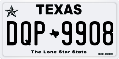 TX license plate DQP9908