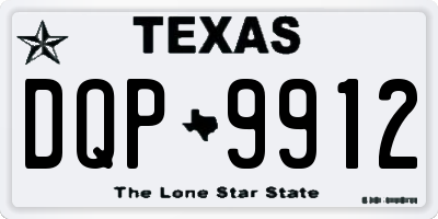 TX license plate DQP9912