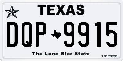TX license plate DQP9915