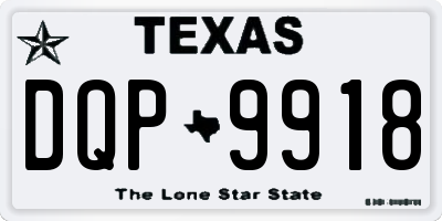 TX license plate DQP9918