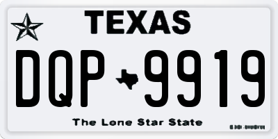 TX license plate DQP9919