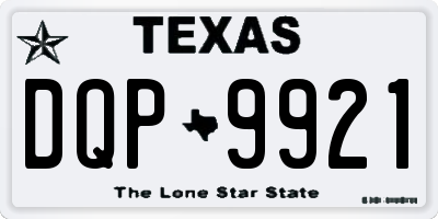 TX license plate DQP9921