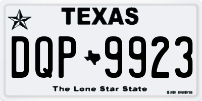 TX license plate DQP9923