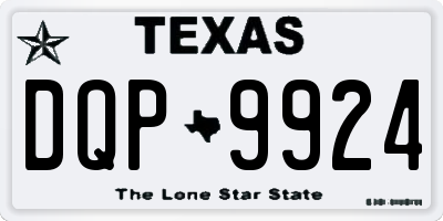 TX license plate DQP9924