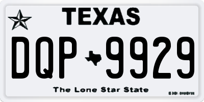 TX license plate DQP9929