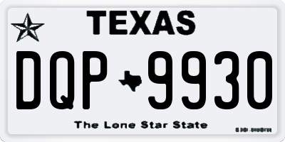 TX license plate DQP9930