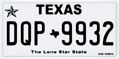 TX license plate DQP9932