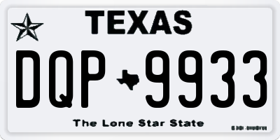 TX license plate DQP9933