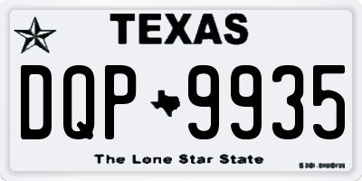 TX license plate DQP9935