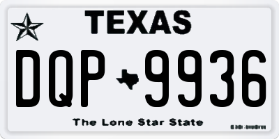 TX license plate DQP9936