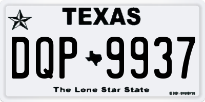 TX license plate DQP9937