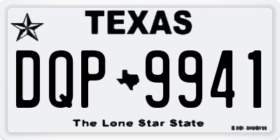 TX license plate DQP9941